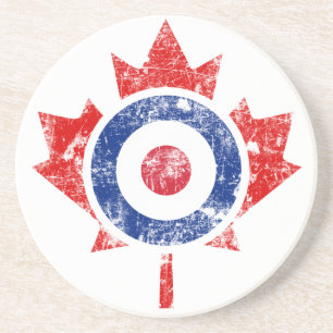 Dessous De Verre En Grès Roundel Canada Curling Hockey Cible Glace