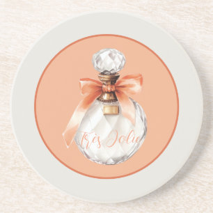 Dessous De Verre En Grès Ruban de flacon de parfum Très Jolie (très joli)