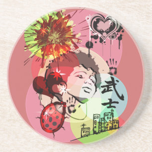 DESSOUS DE VERRE EN GRÈS RUE GLAM-COASTER