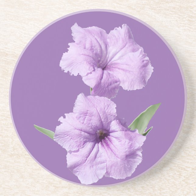 Dessous De Verre En Grès Ruellia Fleurs de Petunia sauvages (Devant)