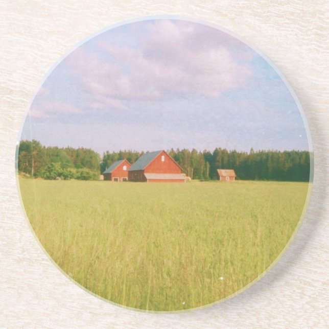 Dessous De Verre En Grès Rustic summer field, Helsingia, Sweden (Devant)
