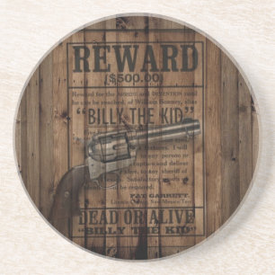 Dessous De Verre En Grès rustique texas star cowboy western country double
