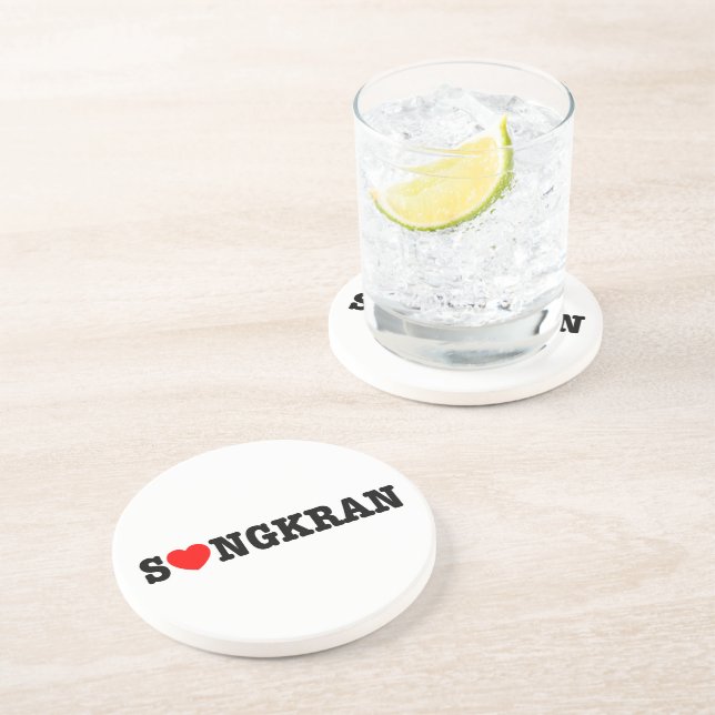 Dessous De Verre En Grès S (KRAN ~ Heart Love) Songkran (Côté)