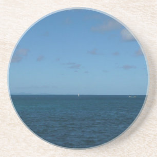 Dessous De Verre En Grès Sainte-Lucie Horizon Océan Bleu