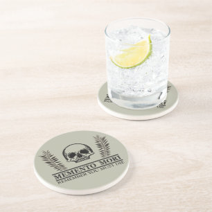 Dessous De Verre En Grès Saisir le jour Memento Mori crâne