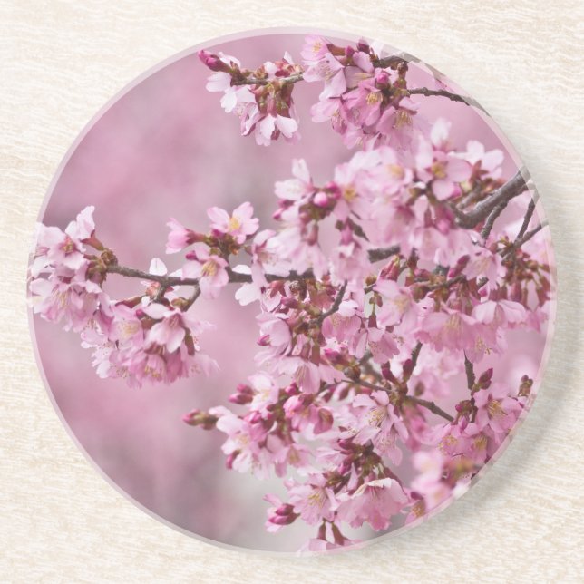 Dessous De Verre En Grès Sakura Cherry Blossoms Pastel Pink Layers (Devant)