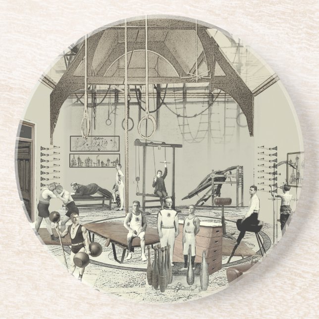 Dessous De Verre En Grès Salle De Sport Victorienne (Devant)