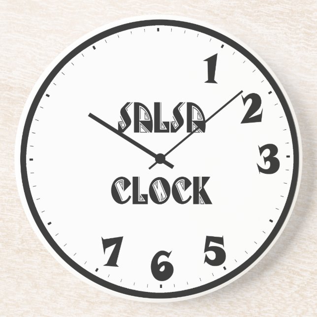 Dessous De Verre En Grès SalsaClock (Devant)