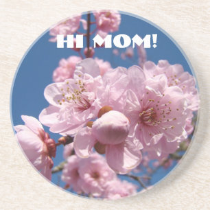 Dessous De Verre En Grès Salut maman! cadeaux Fleur rose Fleurs Boire Coast