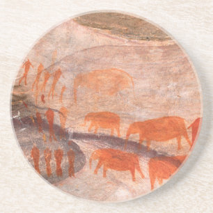Dessous De Verre En Grès San, Art rupestre Bushman, Réserve sauvage de Cede