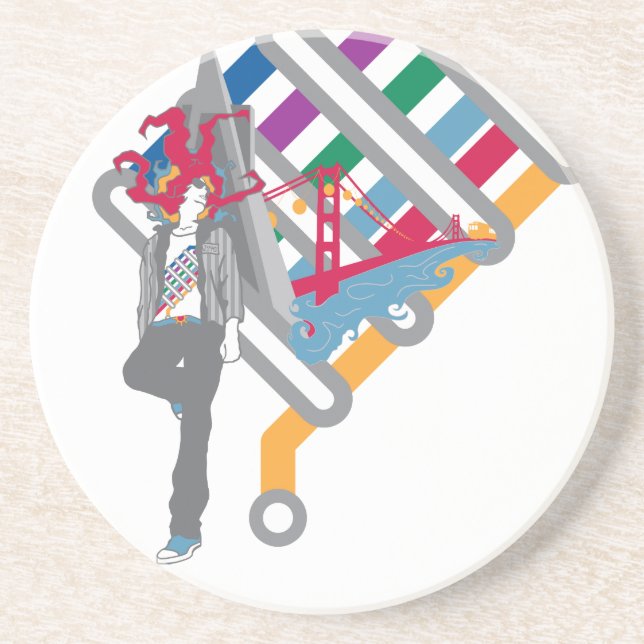 Dessous De Verre En Grès san francisco (Devant)