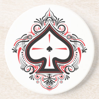 Dessous De Verre En Grès Sandstone Coaster — Spades