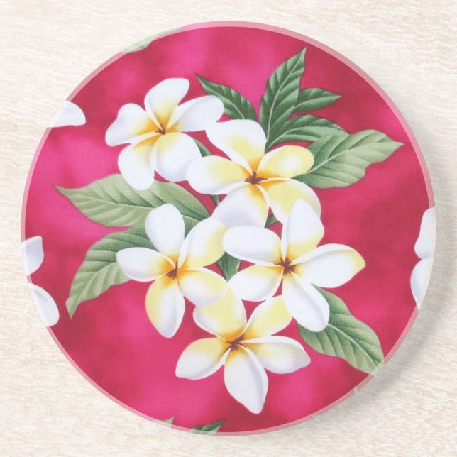 Dessous De Verre En Grès Sandstone lei hawaïen (Devant)