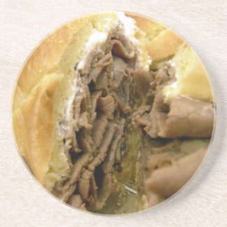 Dessous De Verre En Grès Sandwich au boeuf rôti au fromage de chèvre crémeu