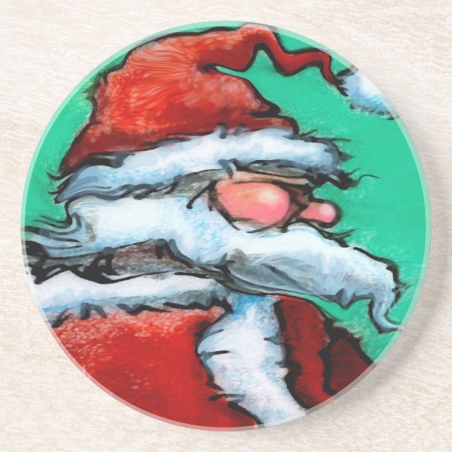 Dessous De Verre En Grès Santa Claus (Devant)