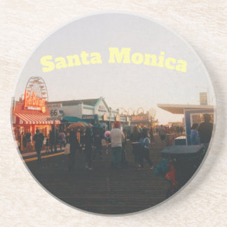 Dessous De Verre En Grès Santa Monica Pier, Los Angeles, Kalifornien