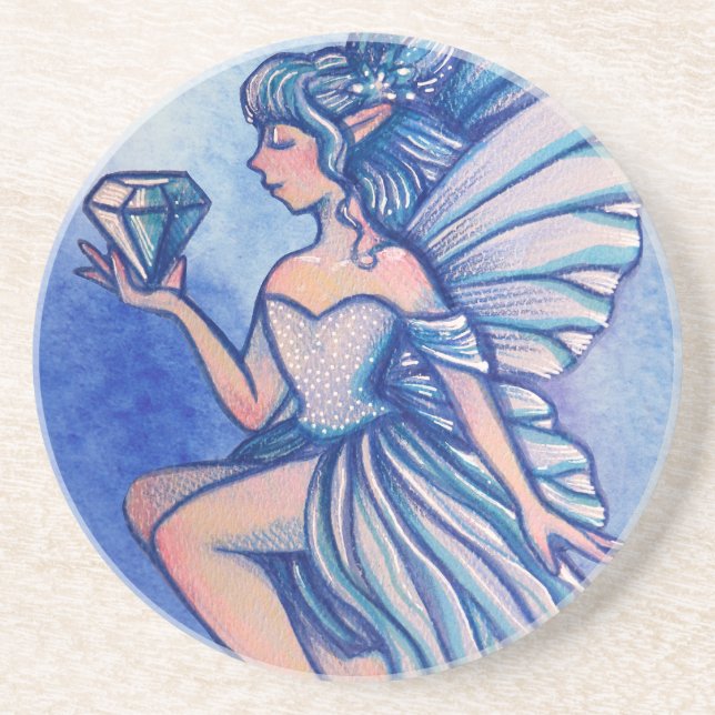 Dessous De Verre En Grès Sapphire Fairy (Devant)