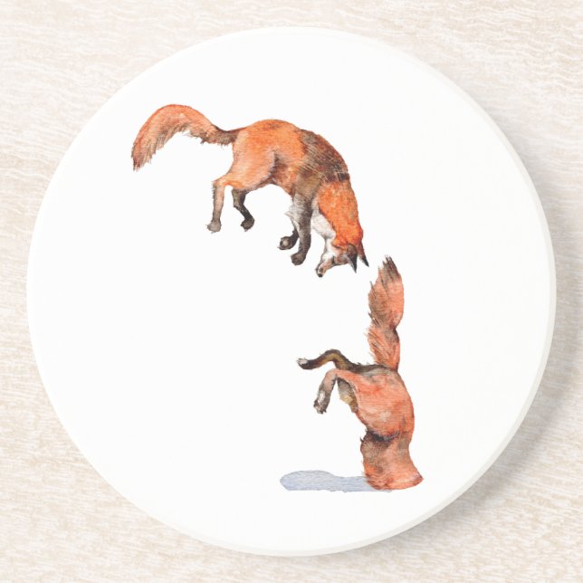 Dessous De Verre En Grès Sauter Renard Rouge (Devant)