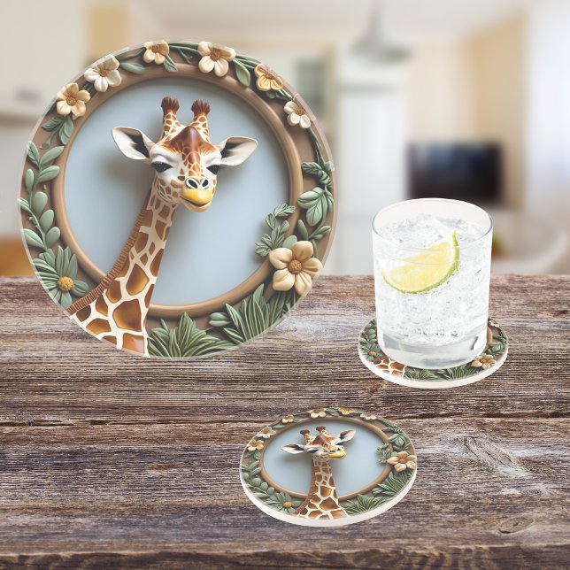 Dessous De Verre En Grès Savannah Gaze grès rond (Créateur téléchargé)
