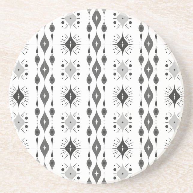 Dessous De Verre En Grès Scandi Motif | (Devant)