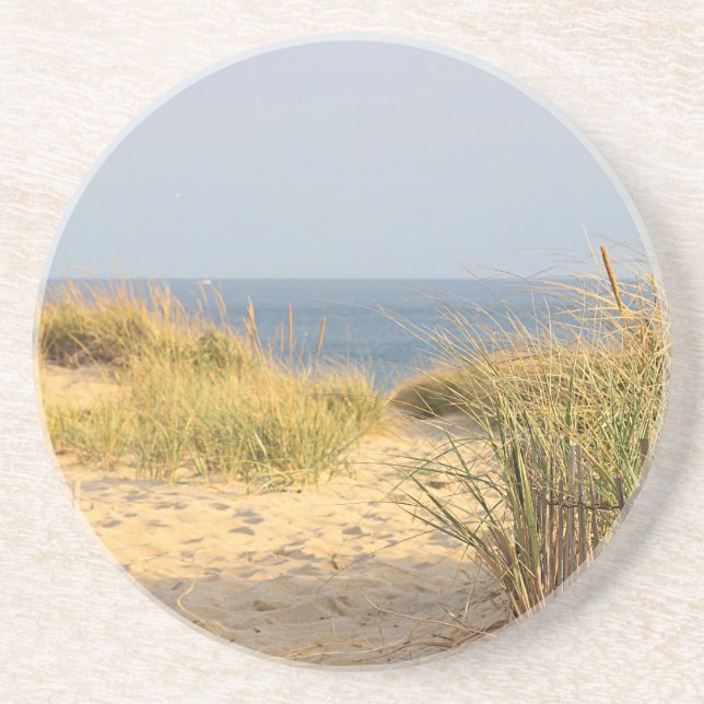 Dessous De Verre En Grès Scène de plage (Devant)
