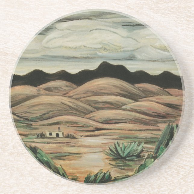 Dessous De Verre En Grès Scène du désert par Marsden Hartley, Beaux-arts vi (Devant)