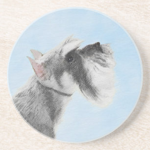 Dessous De Verre En Grès Schnauzer (Giant, Standard) Peinture - Chien Art