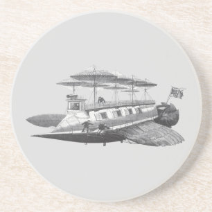 Dessous De Verre En Grès Science-fiction Steampunk vintage Éclipse de dirig