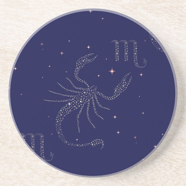Dessous De Verre En Grès scorpio étoiles (Devant)