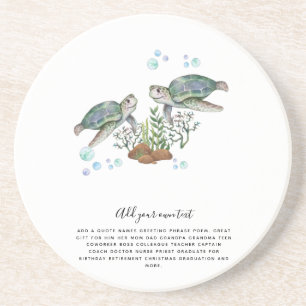 Dessous De Verre En Grès SEA TURTLES Personalized