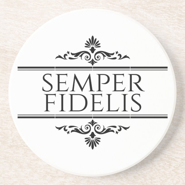Dessous De Verre En Grès Semper Fidelis (Devant)