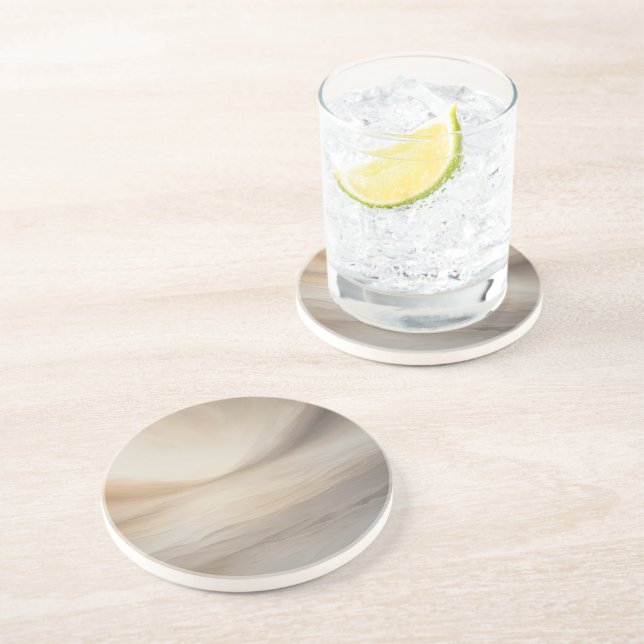 Dessous De Verre En Grès Sepia Serenity : Tons Tranquilles (Côté)