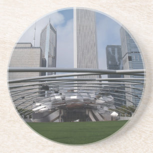 Dessous De Verre En Grès Série Chicago—Pavillon Pritzker—Dessous de verre