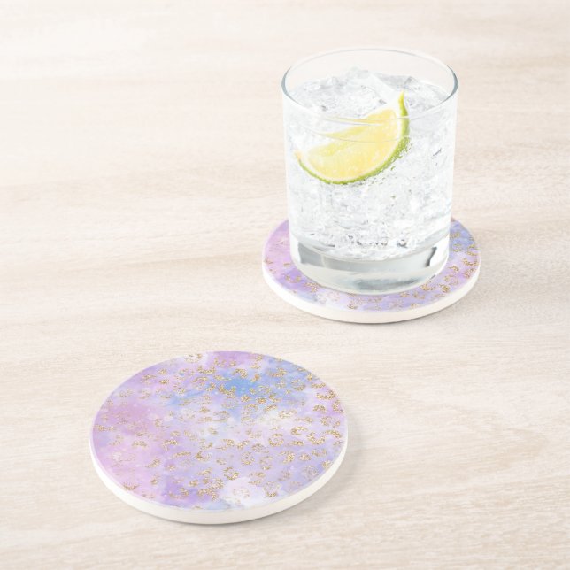 Dessous De Verre En Grès Série de peinture léopard Design 3   (Côté)