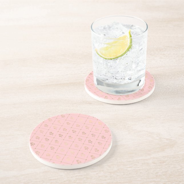 Dessous De Verre En Grès Série Princesse Abeille Design #6  (Côté)