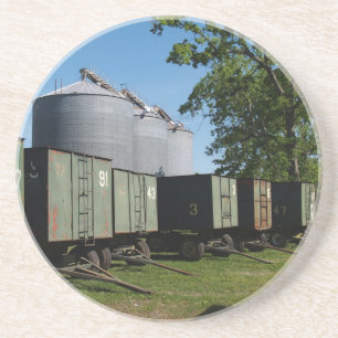 Dessous De Verre En Grès Séries agricoles : Silos et arachides en GA