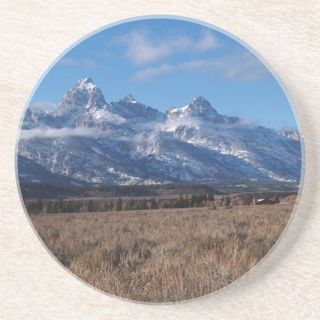Dessous De Verre En Grès Séries agricoles - Teton Mountains in Wyoming (Devant)