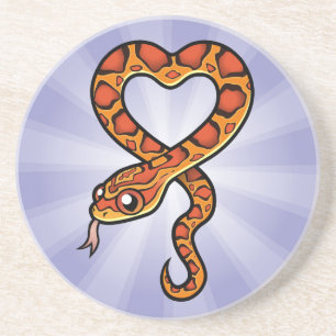 Dessous De Verre En Grès Serpent de dessin animé