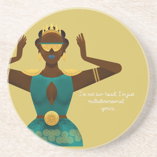 Dessous De Verre En Grès Shady Gemini Quotes  (Devant)