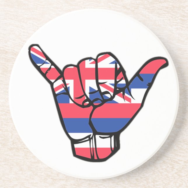 Dessous De Verre En Grès Shaka Hawaii (Devant)