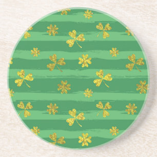 Dessous De Verre En Grès shamrock d'or st patrick