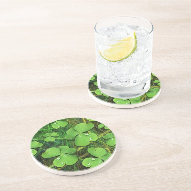 Dessous De Verre En Grès Shamrock vert St Patrick iPhone 5 Coque-Mate (Côté)