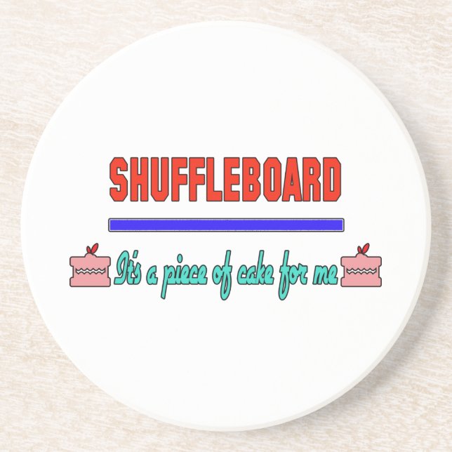 Dessous De Verre En Grès Shuffleboard c'est un morceau de gâteau pour moi (Devant)