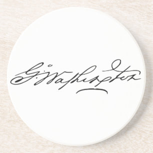 Dessous De Verre En Grès Signature George Washington