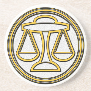 Dessous De Verre En Grès Signe de Balance
