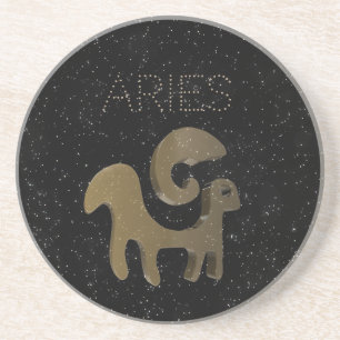 Dessous De Verre En Grès Signe d'or de Bélier