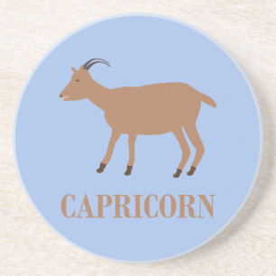 Dessous De Verre En Grès Signe du zodiaque Capricorne Chèvre
