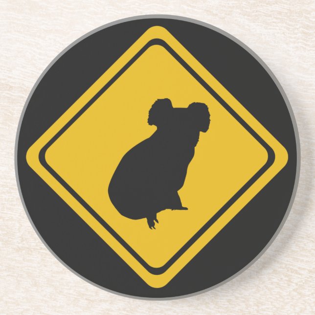 Dessous De Verre En Grès signe routier koala (Devant)