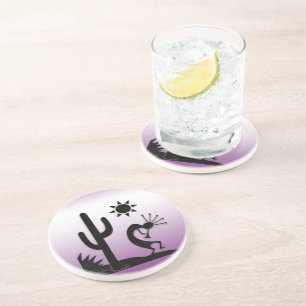 Dessous De Verre En Grès Silhouette Kokopelli
