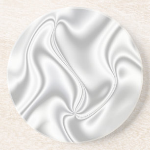 Dessous De Verre En Grès Silver Satin